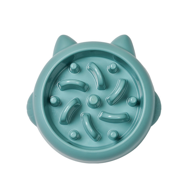 Pets Anti Choking Slow Feeder Dish Bowl