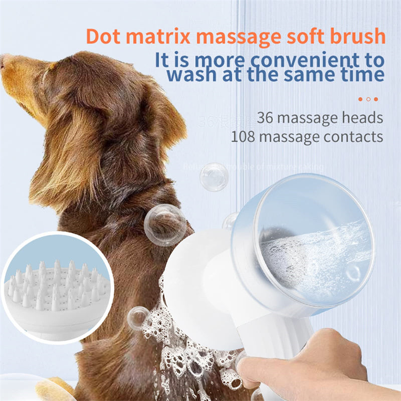 Automatic Foaming Shampoo Pet Bath Brush