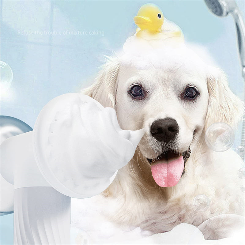 Automatic Foaming Shampoo Pet Bath Brush