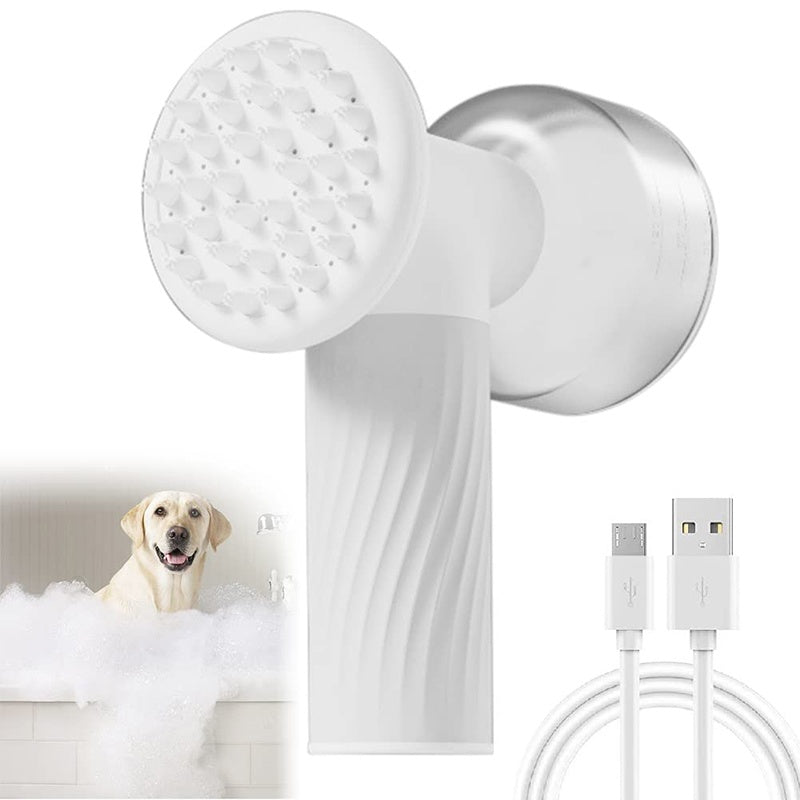 Automatic Foaming Shampoo Pet Bath Brush
