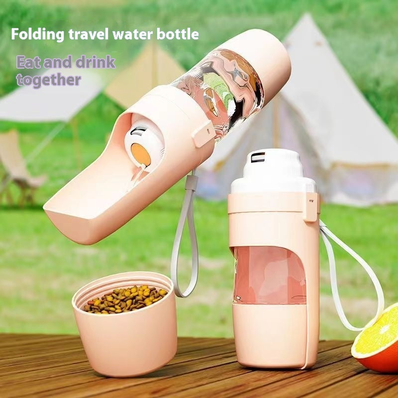 2 In 1 Travel Water Dispenser & Feeder For Pets