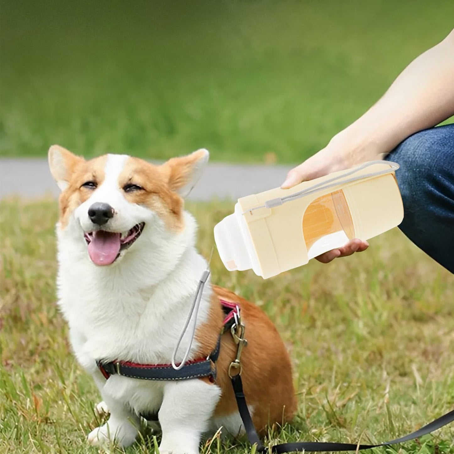 2 In 1 Travel Water Dispenser & Feeder For Pets