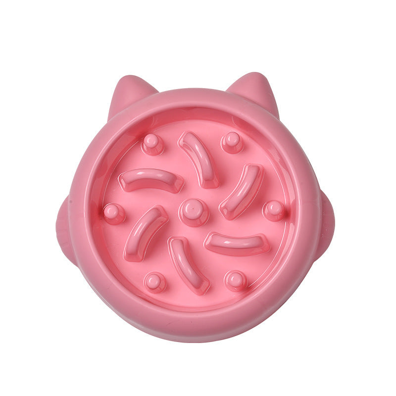 Pets Anti Choking Slow Feeder Dish Bowl