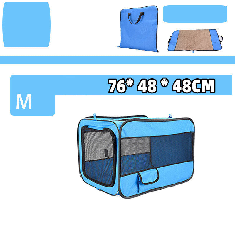 Folding Fabric Pet Carrier With Safety Zippers