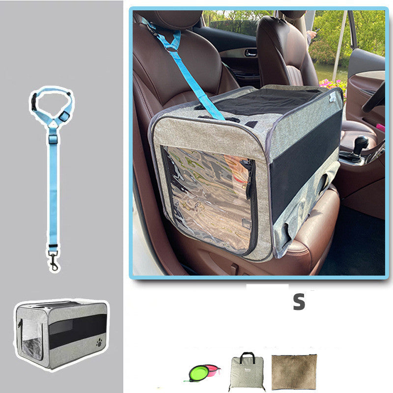 Folding Fabric Pet Carrier With Safety Zippers