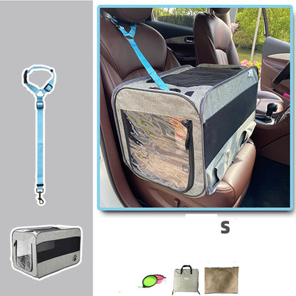 Folding Fabric Pet Carrier With Safety Zippers