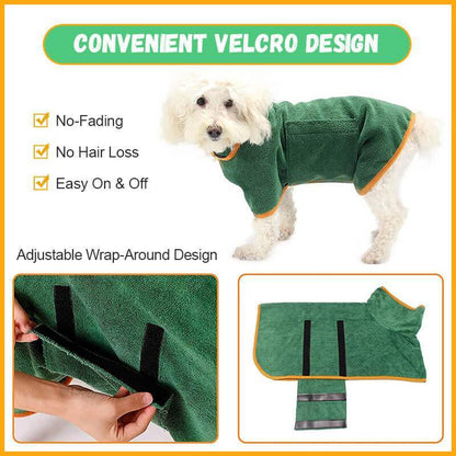 Absorbent Pet Bathrobe