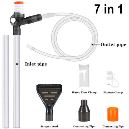 Press-Type Siphon Pump Aquarium Gravel Cleaner