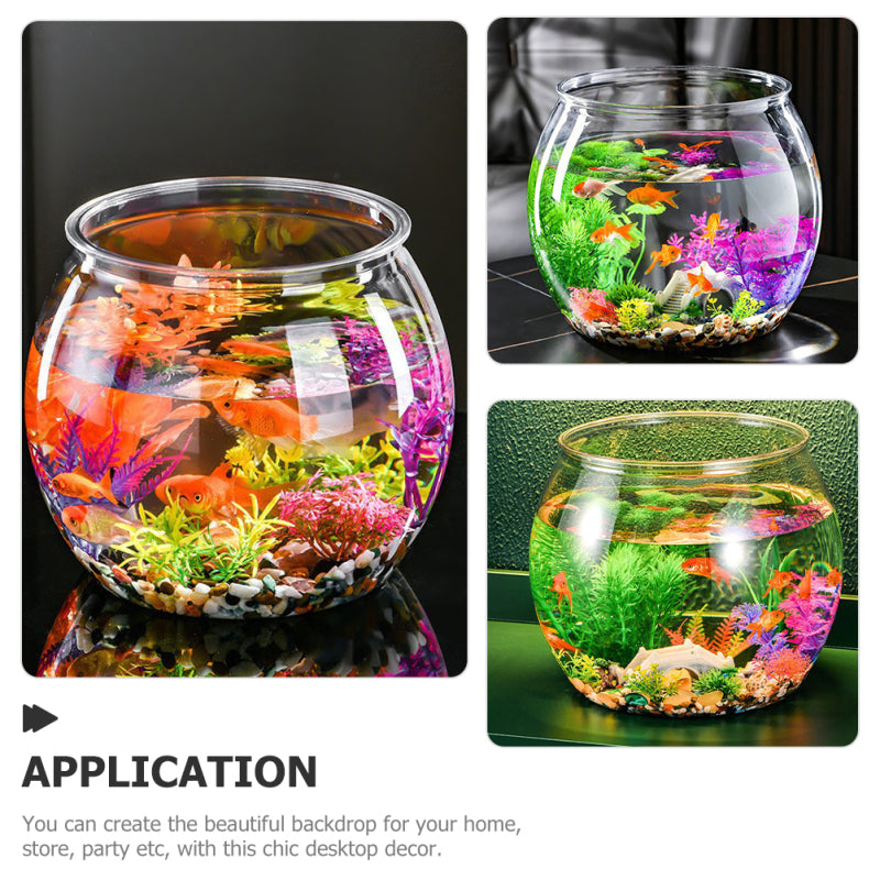 Clear Round Plastic Fish Bowl – Durable & Versatile