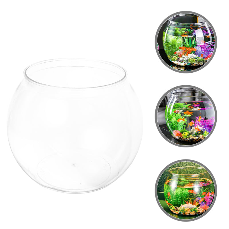 Clear Round Plastic Fish Bowl – Durable & Versatile