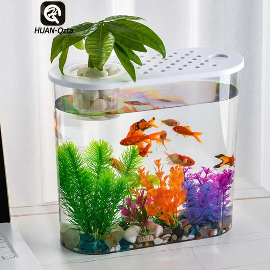 Clear Plastic Tabletop Fish Bowl – Aquaponic Design