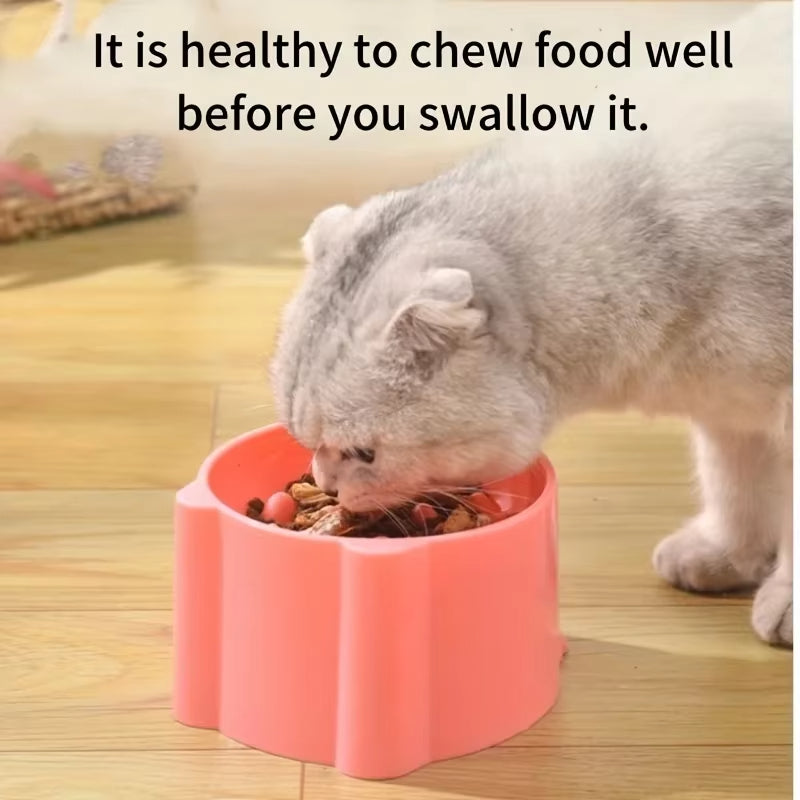 Anti-Choking Slow Food Cat Bowl – High Feet Design