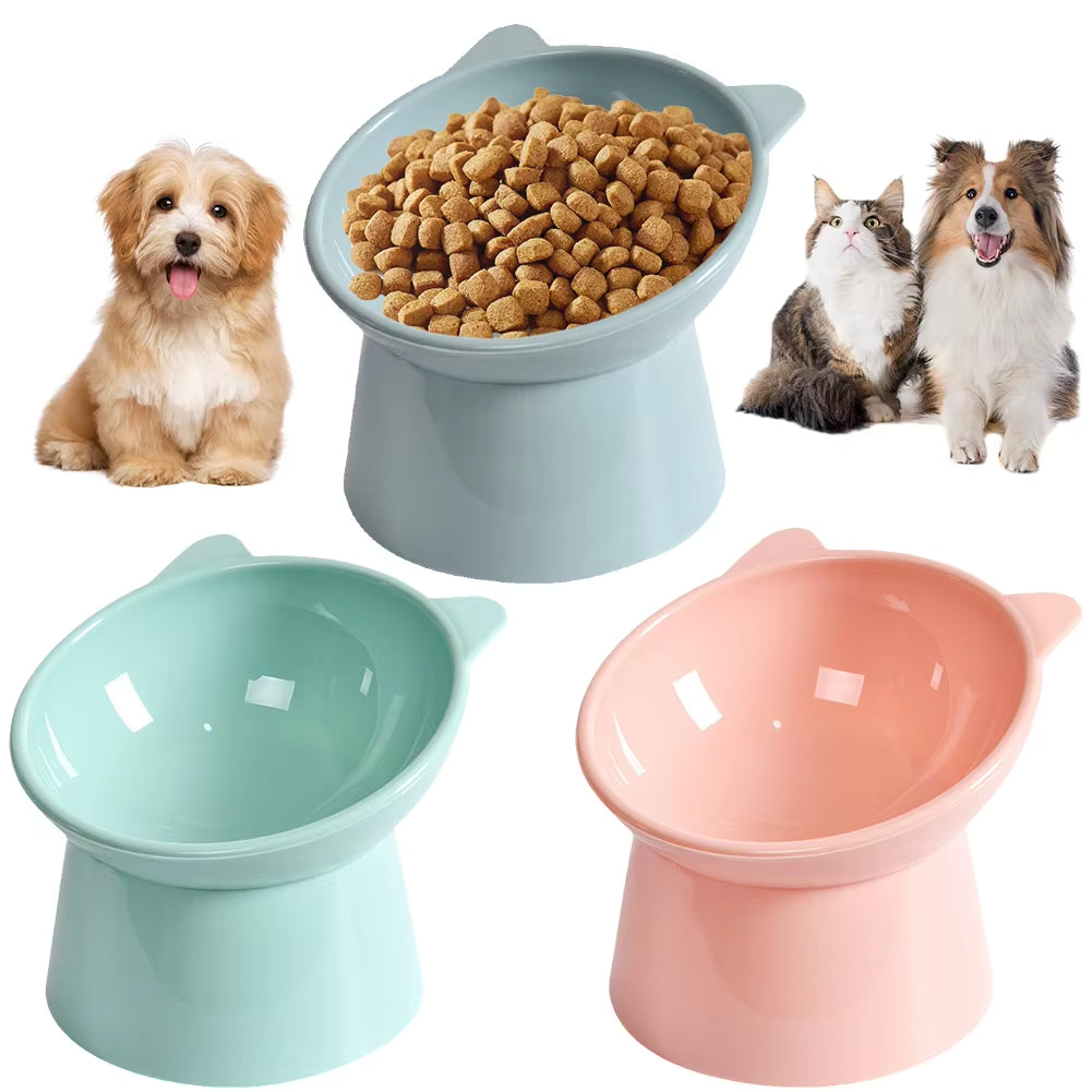 Tilted Elevated Cat Bowl – Anti-Vomiting & Non-Slip