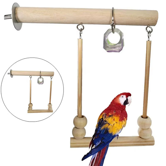 Bird Swing & Climbing Ladder – Parrot Toy with Bells