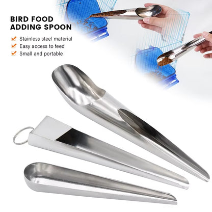 Stainless Steel Parrot Feeder Spoon – Bird Feeding Tool