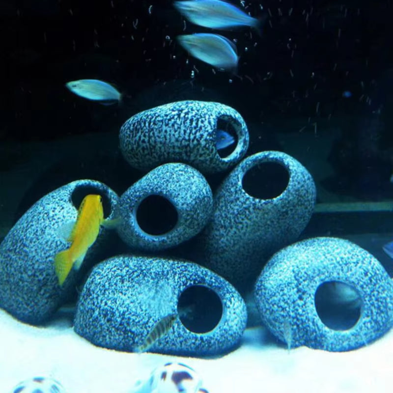 Ceramic Cichlid Stone Cave – Fish Tank & Shrimp Hideout