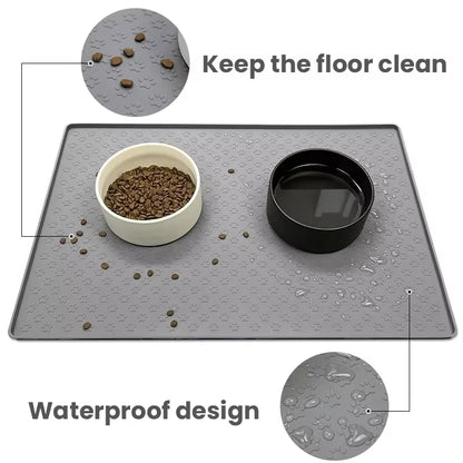 Waterproof Silicone Pet Placemat – Non-Slip Food Bowl Mat