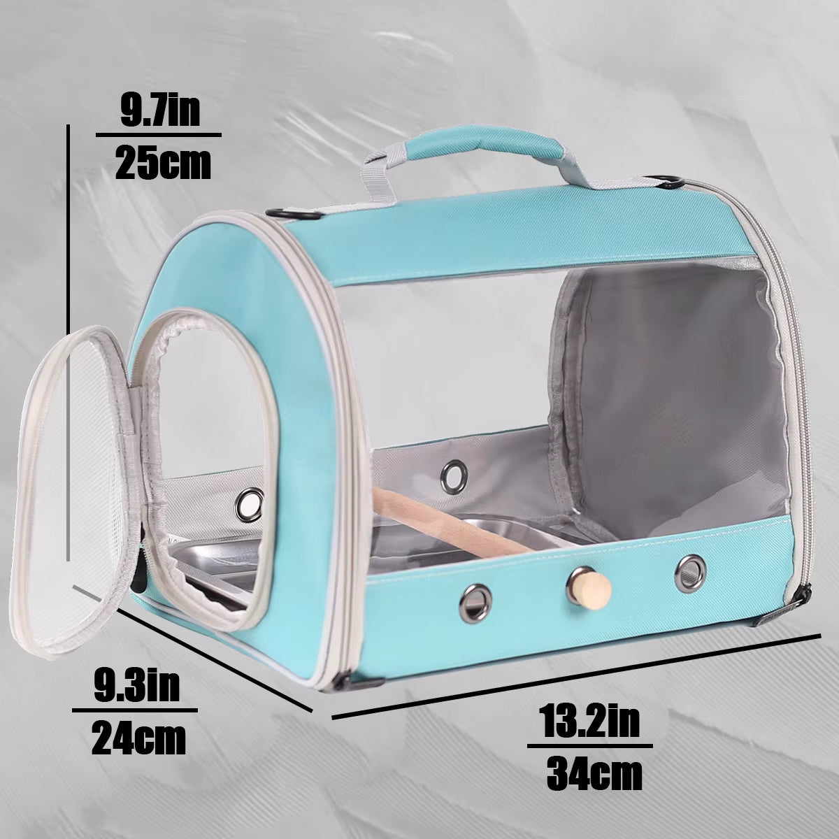 Clear Portable Bird Carrier – Breathable Travel Cage