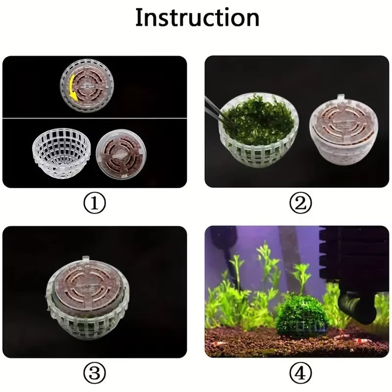 2PCS Aquarium Moss Ball Holder – DIY Plant Decor