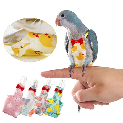 Parrot Diaper with Bowtie – Cute & Washable Bird Suit