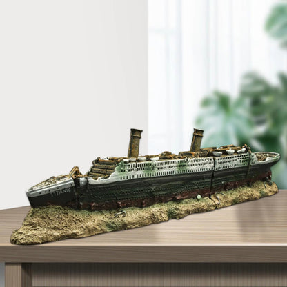 Medium Titanic Ship Aquarium Ornament – 38cm Resin