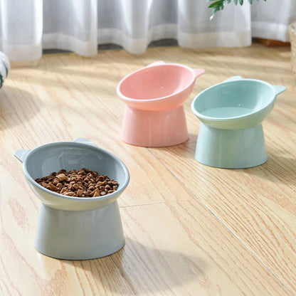 Tilted Elevated Cat Bowl – Anti-Vomiting & Non-Slip