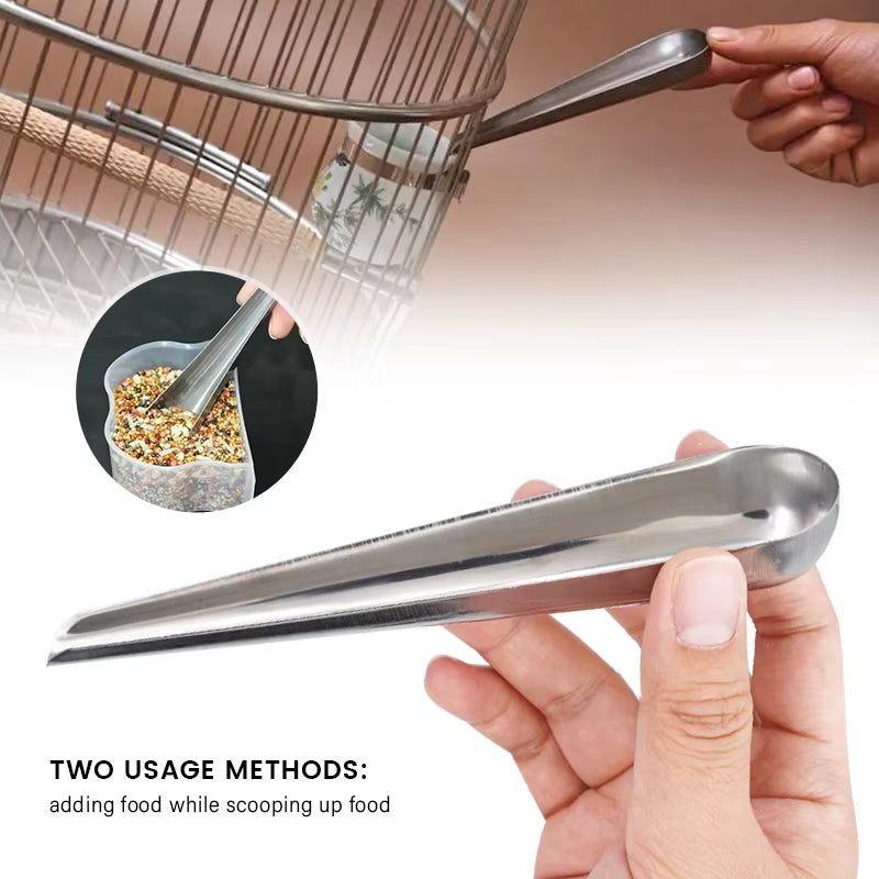 Stainless Steel Parrot Feeder Spoon – Bird Feeding Tool