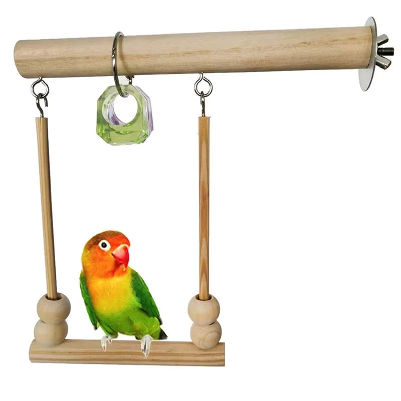 Bird Swing & Climbing Ladder – Parrot Toy with Bells