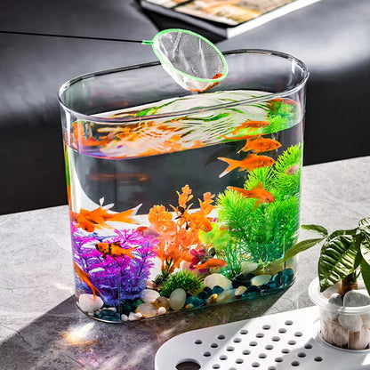 Clear Plastic Tabletop Fish Bowl – Aquaponic Design