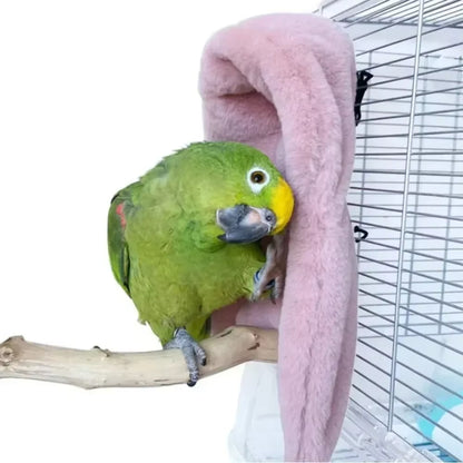 Soft Plush Bird Hammock – Warm Hanging Parrot Bed