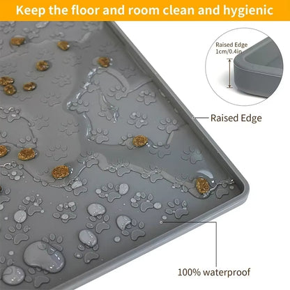 Waterproof Silicone Pet Placemat – Non-Slip Food Bowl Mat