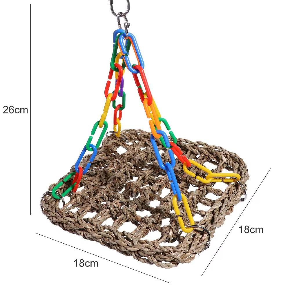 Parrot Hammock & Swing – Durable Hanging Bird Perch