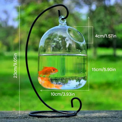 Hanging Glass Fish Bowl – Round/Rectangle Vase