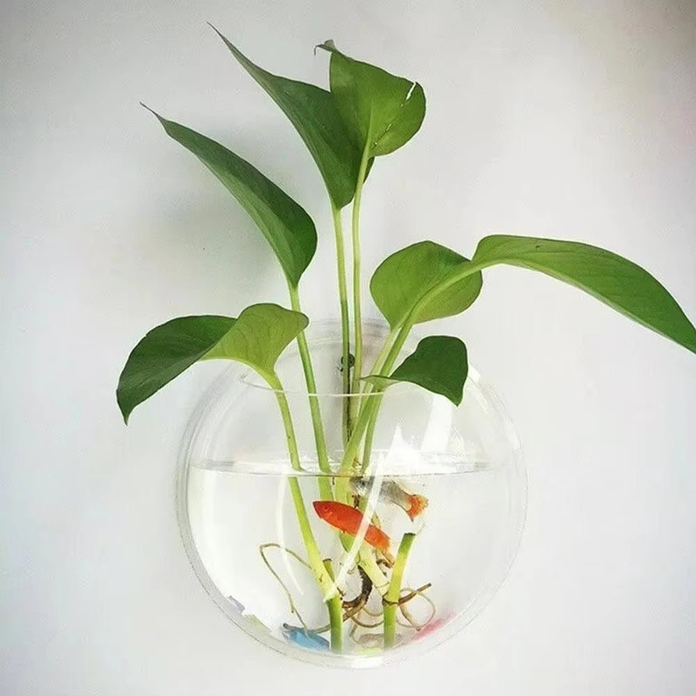 Wall-Mounted Acrylic Fish Tank – Hydroponic Vase