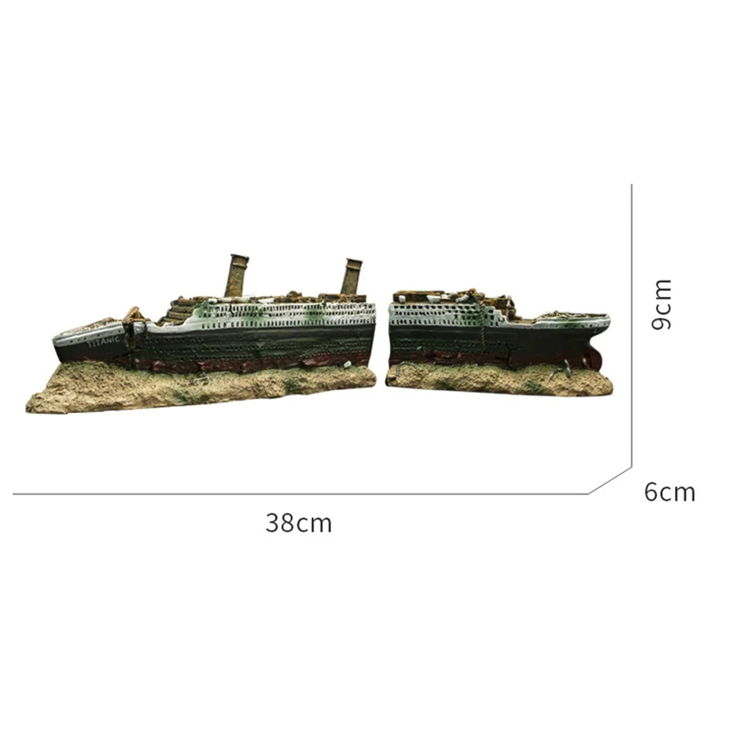 Medium Titanic Ship Aquarium Ornament – 38cm Resin