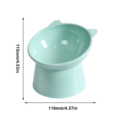 Tilted Elevated Cat Bowl – Anti-Vomiting & Non-Slip