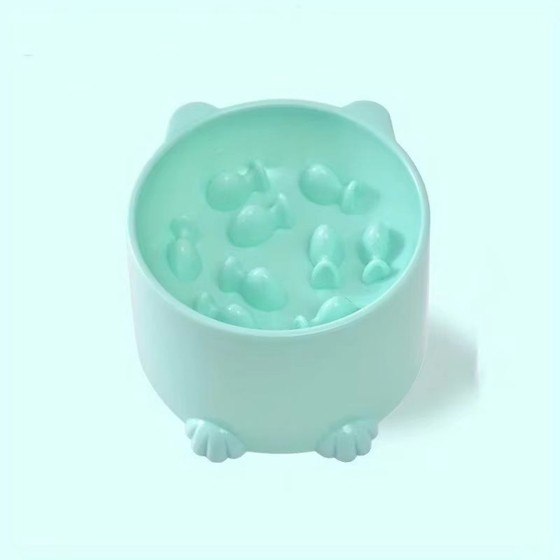 Anti-Choking Slow Food Cat Bowl – High Feet Design