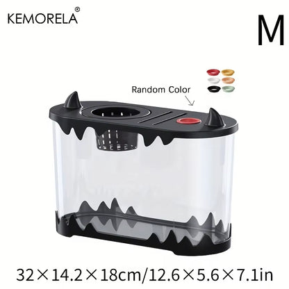 KEMORELA Small Desktop Fish Tank – HD & Filter-Free