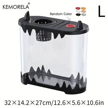 KEMORELA Small Desktop Fish Tank – HD & Filter-Free