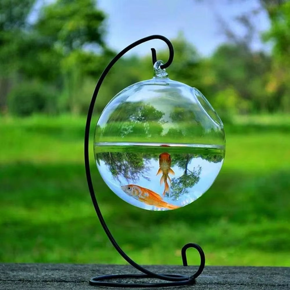 Hanging Glass Fish Bowl – Round/Rectangle Vase