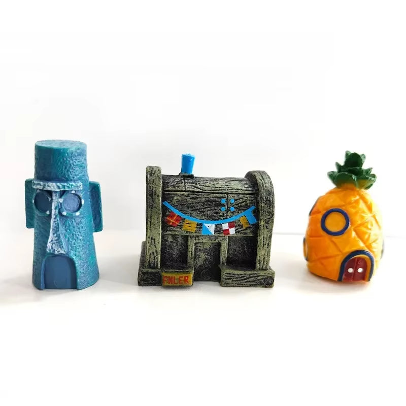 Cartoon Pineapple House – Fun Aquarium Decoration