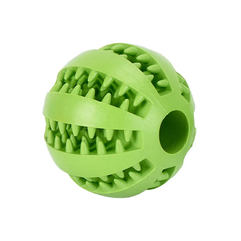 Interactive Rubber Dog Chew Ball Treat Dispenser