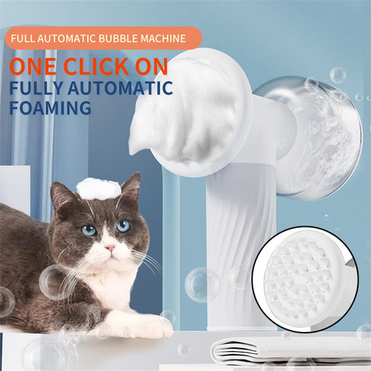 Automatic Foaming Shampoo Pet Bath Brush