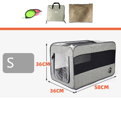 Folding Fabric Pet Carrier With Safety Zippers