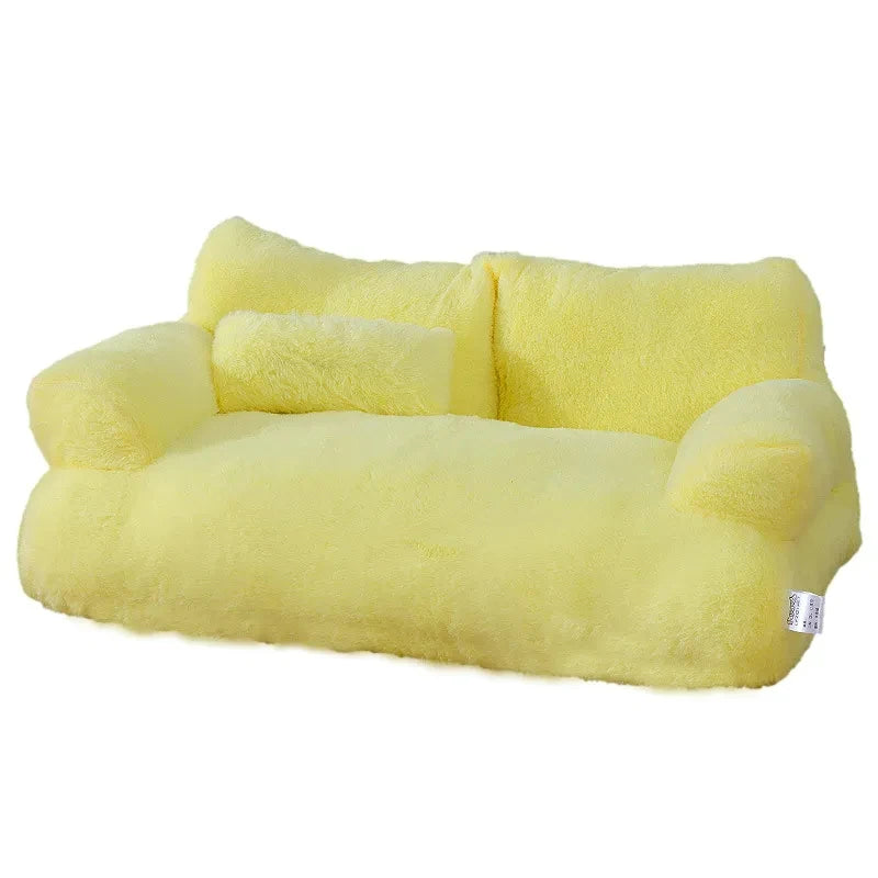 Luxury Plush Cat Sofa Bed for Small & Medium Pets