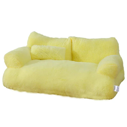 Luxury Plush Cat Sofa Bed for Small & Medium Pets