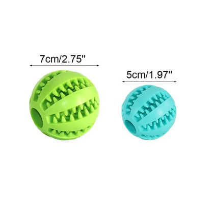 Interactive Rubber Dog Chew Ball Treat Dispenser