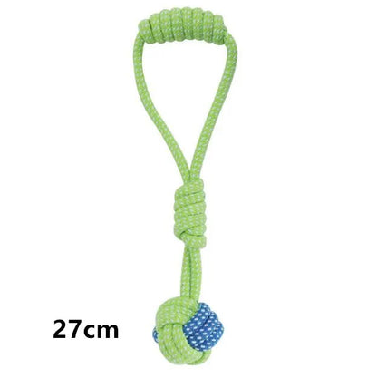 Interactive Cotton Rope Dog Toy Ball for Chewing & Teeth Cleaning