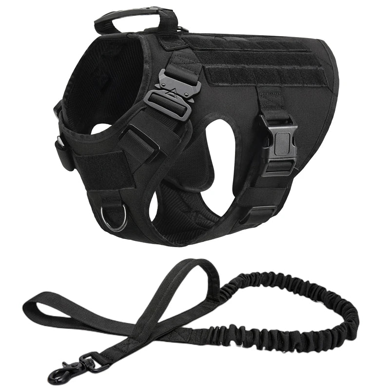 Tactical Dog Vest and Leash Set for Training & All Breeds