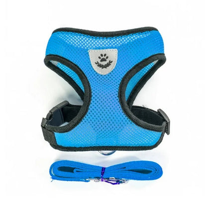 Reflective Cat Dog Harness with Leash, Breathable Mesh Vest